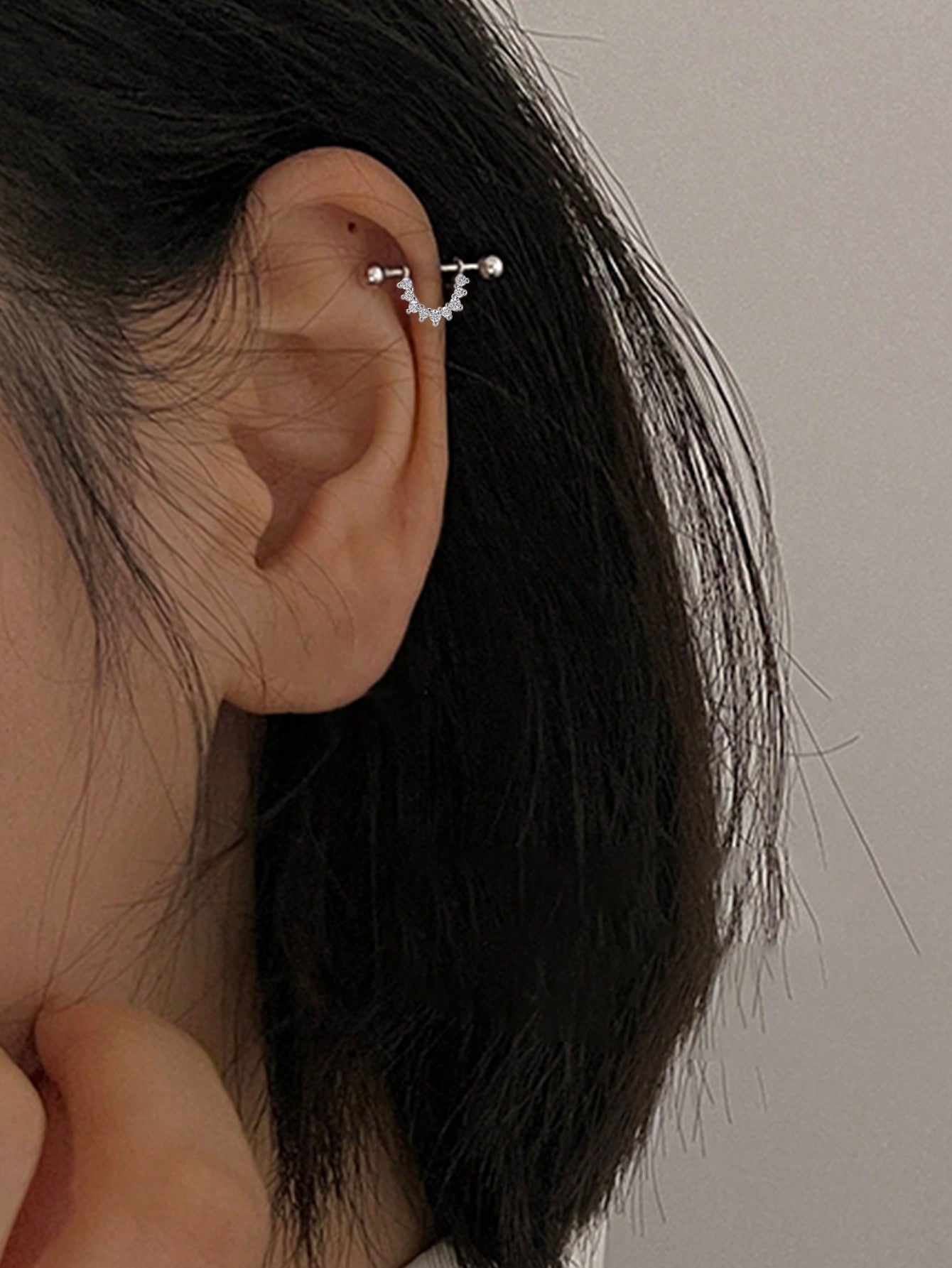 Rhinestone Decor Stud Earrings
