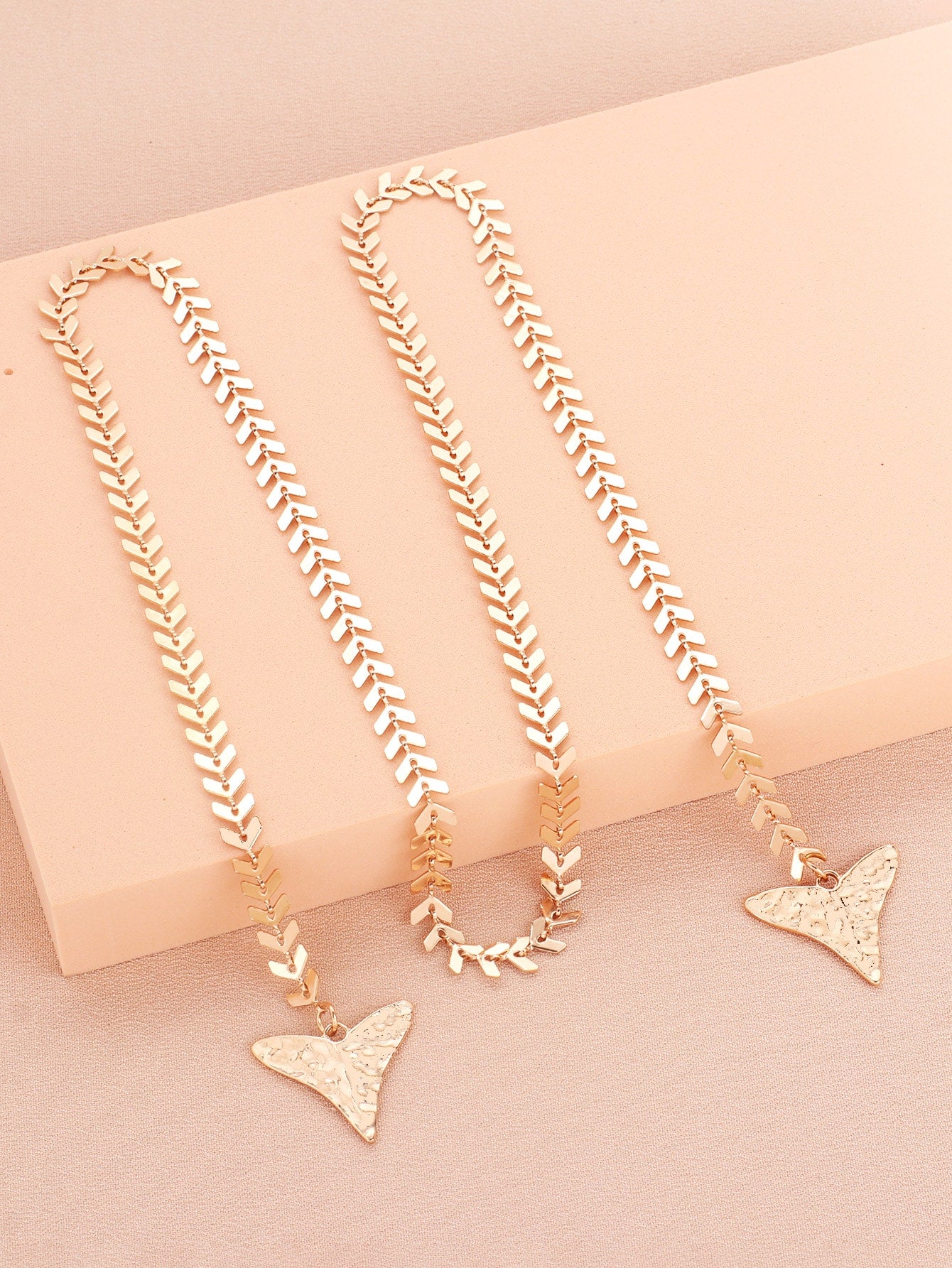 Heart Charm Arrow Face Chain