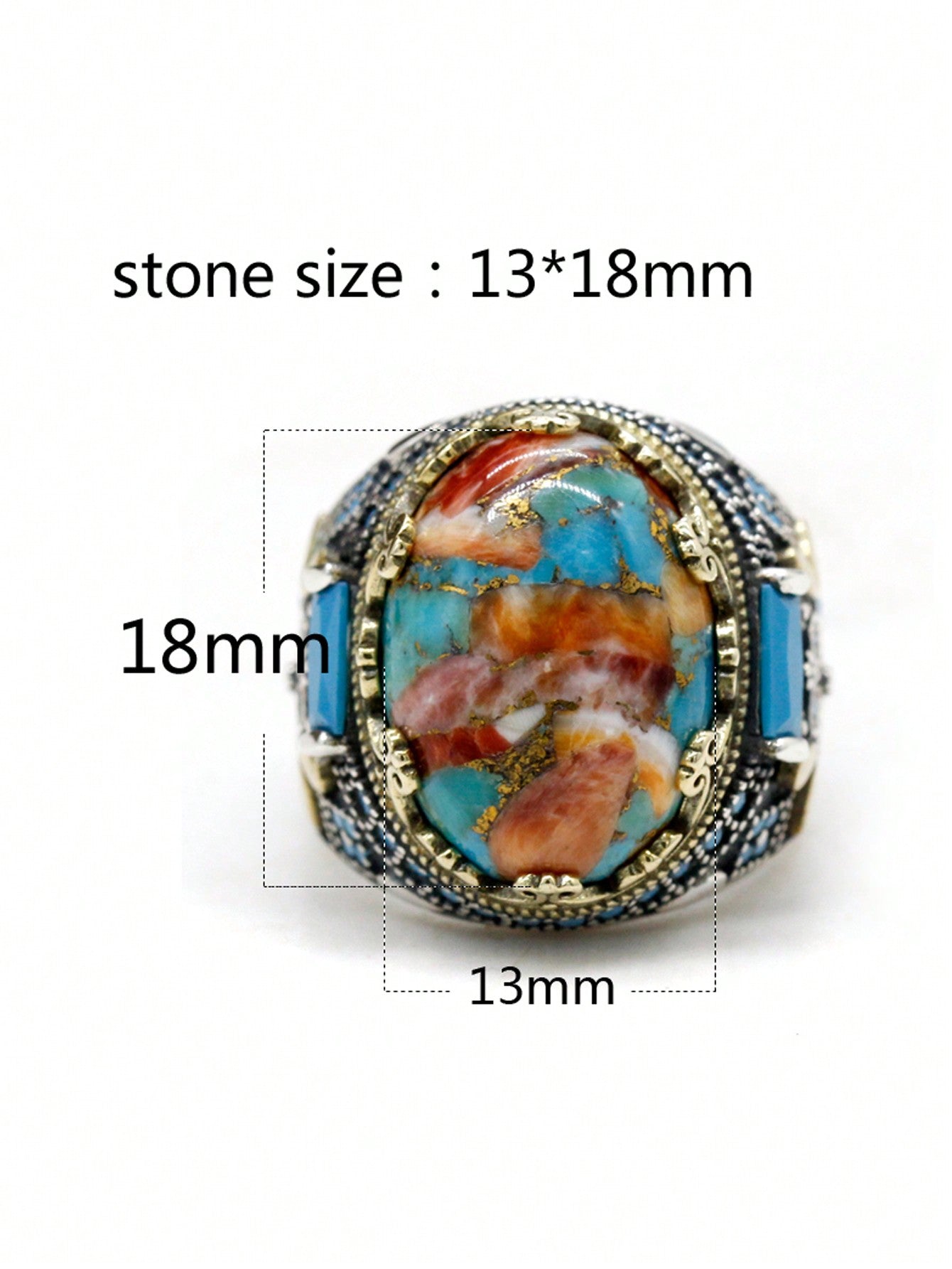 925 Sterling Silver Oyster Turquoise Ring