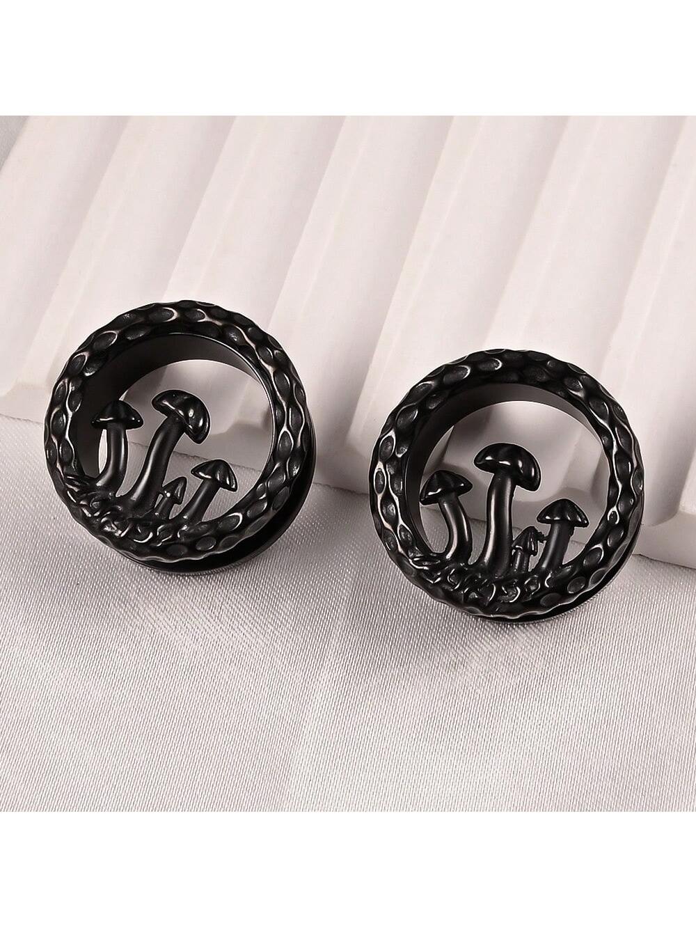 Stainless Steel Magic Mushroom Ear Plugs – 2PCS