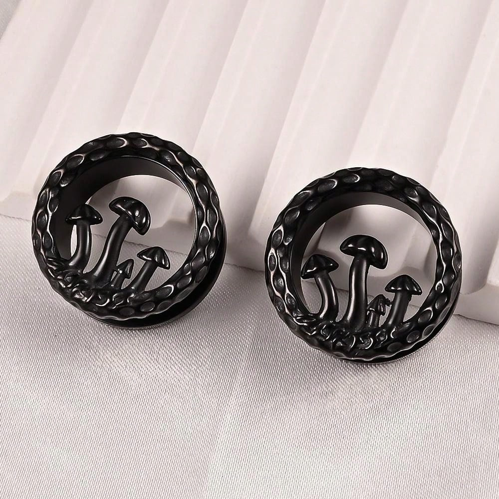 Stainless Steel Magic Mushroom Ear Plugs – 2PCS