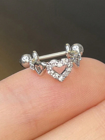 Rhinestone Decor Stud Earrings