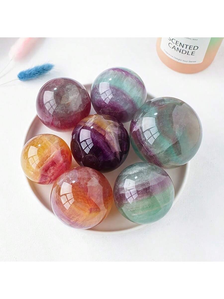 Candy Fluorite Energy Sphere Crystal