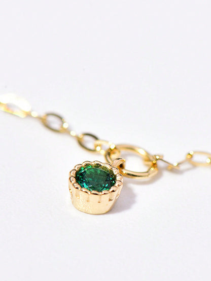 Aurora Mystique Green Zircon Anklet