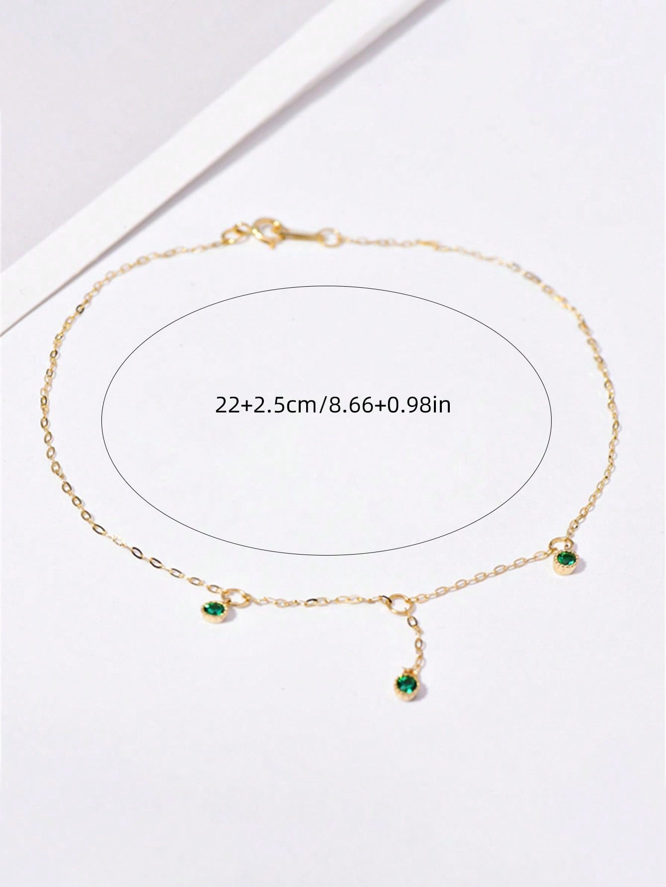 Aurora Mystique Green Zircon Anklet