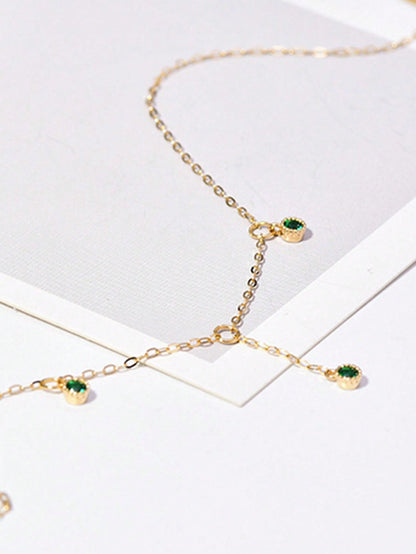 Aurora Mystique Green Zircon Anklet