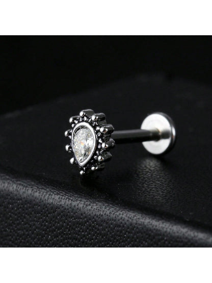 Surgical Stainless Steel Cubic Zirconia Nose Stud