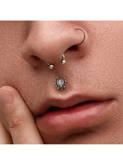 Surgical Stainless Steel Cubic Zirconia Nose Stud