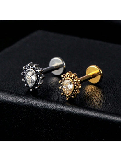 Surgical Stainless Steel Cubic Zirconia Nose Stud