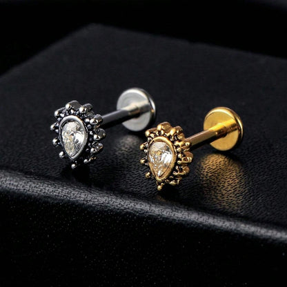 Surgical Stainless Steel Cubic Zirconia Nose Stud