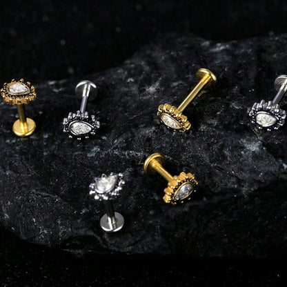 Surgical Stainless Steel Cubic Zirconia Nose Stud