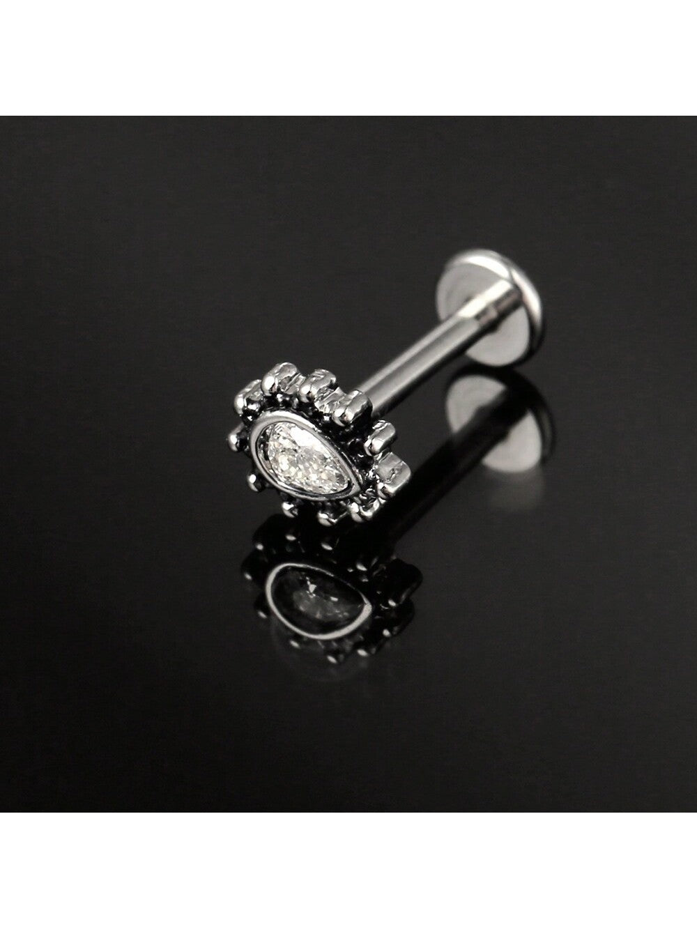 Surgical Stainless Steel Cubic Zirconia Nose Stud