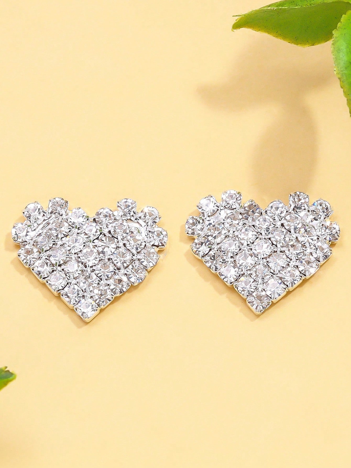 Silver Flower Rhinestone Breast Stickers – 2PCS