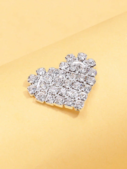 Silver Flower Rhinestone Breast Stickers – 2PCS