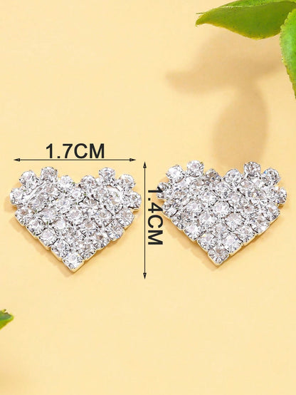 Silver Flower Rhinestone Breast Stickers – 2PCS