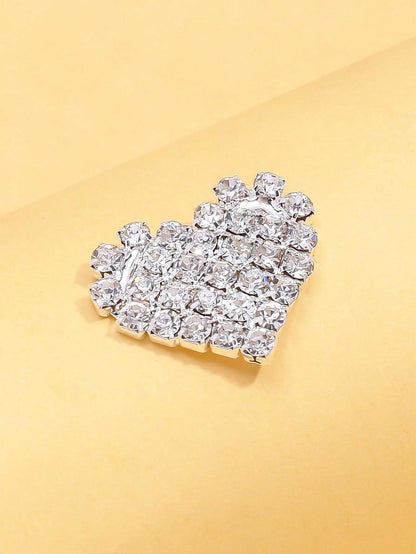 Silver Flower Rhinestone Breast Stickers – 2PCS
