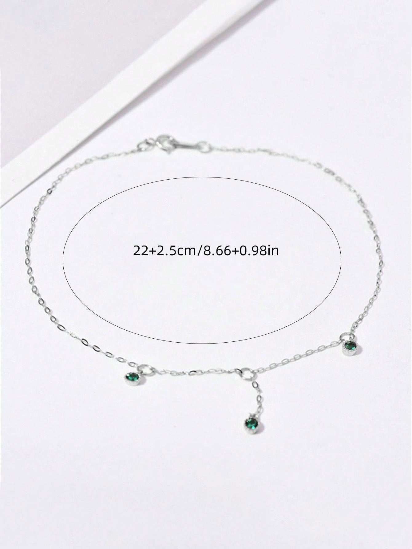 Aurora Mystique Green Zircon Anklet