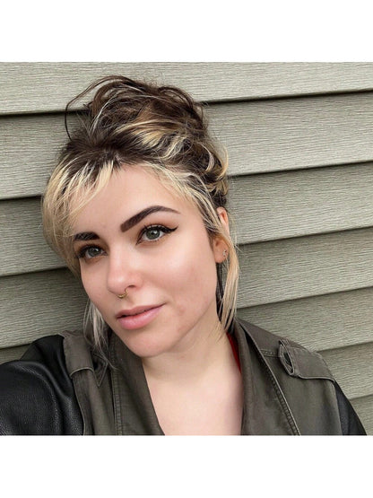 Titanium Moon Face Septum Ring – 16G
