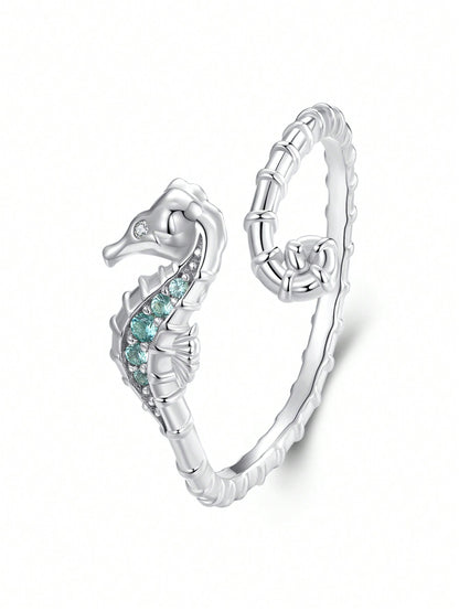 Coral Mystique Seahorse Ring