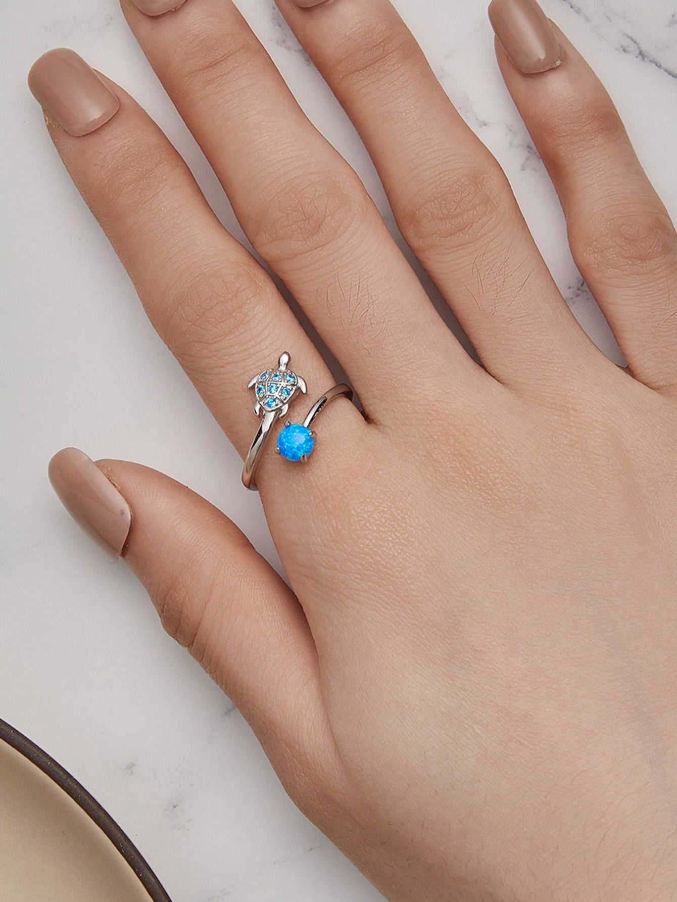 Coral Mystique Seahorse Ring