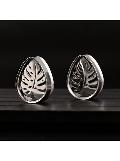 Water Drop Leaf Ear Tunnels & Gauges – 2PCS