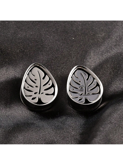 Water Drop Leaf Ear Tunnels & Gauges – 2PCS