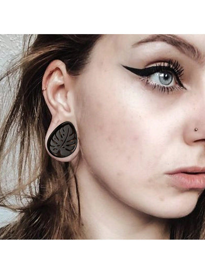 Water Drop Leaf Ear Tunnels & Gauges – 2PCS