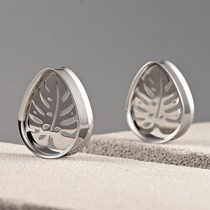 Water Drop Leaf Ear Tunnels & Gauges – 2PCS