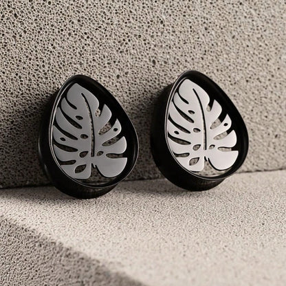 Water Drop Leaf Ear Tunnels & Gauges – 2PCS