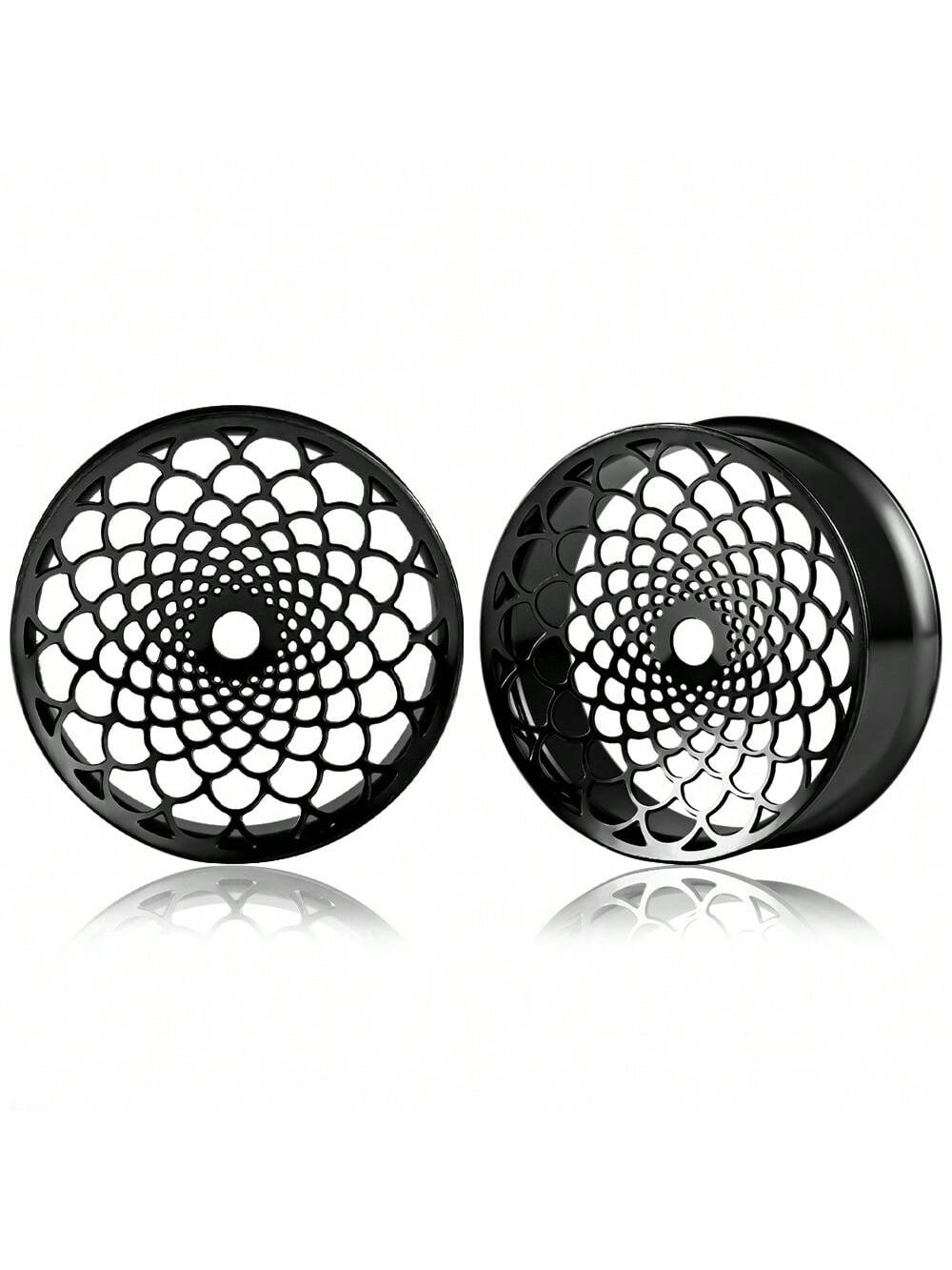 Elegant Net Pattern Hollow Ear Plugs – 2PCS