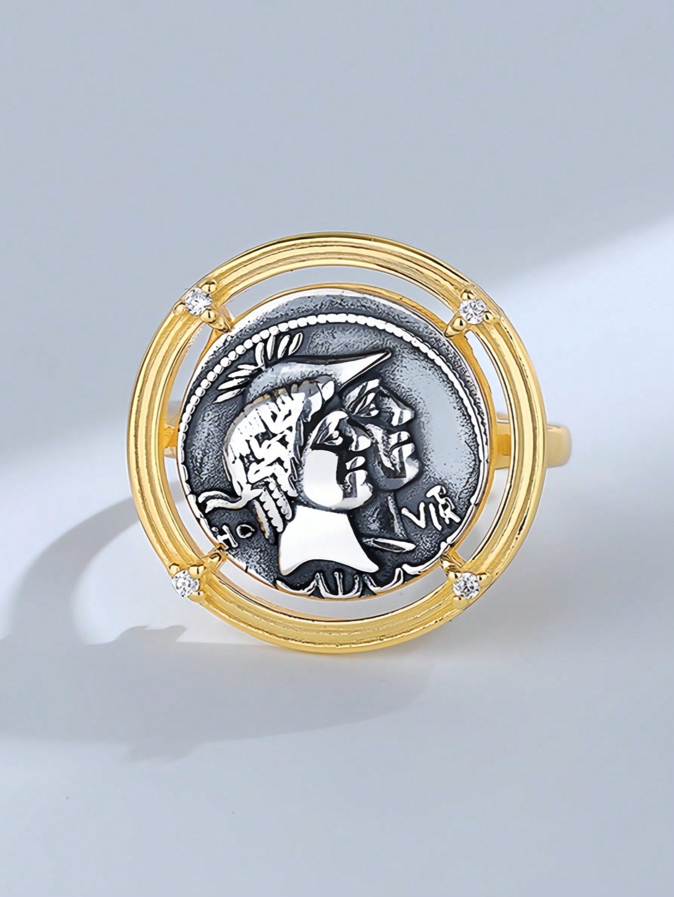 18K Gold-Plated S925 Silver Greek God Valor Ring