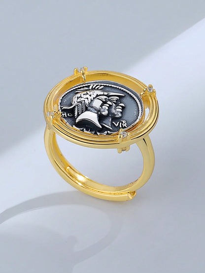 18K Gold-Plated S925 Silver Greek God Valor Ring