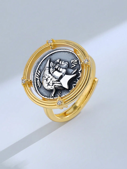 18K Gold-Plated S925 Silver Greek God Valor Ring