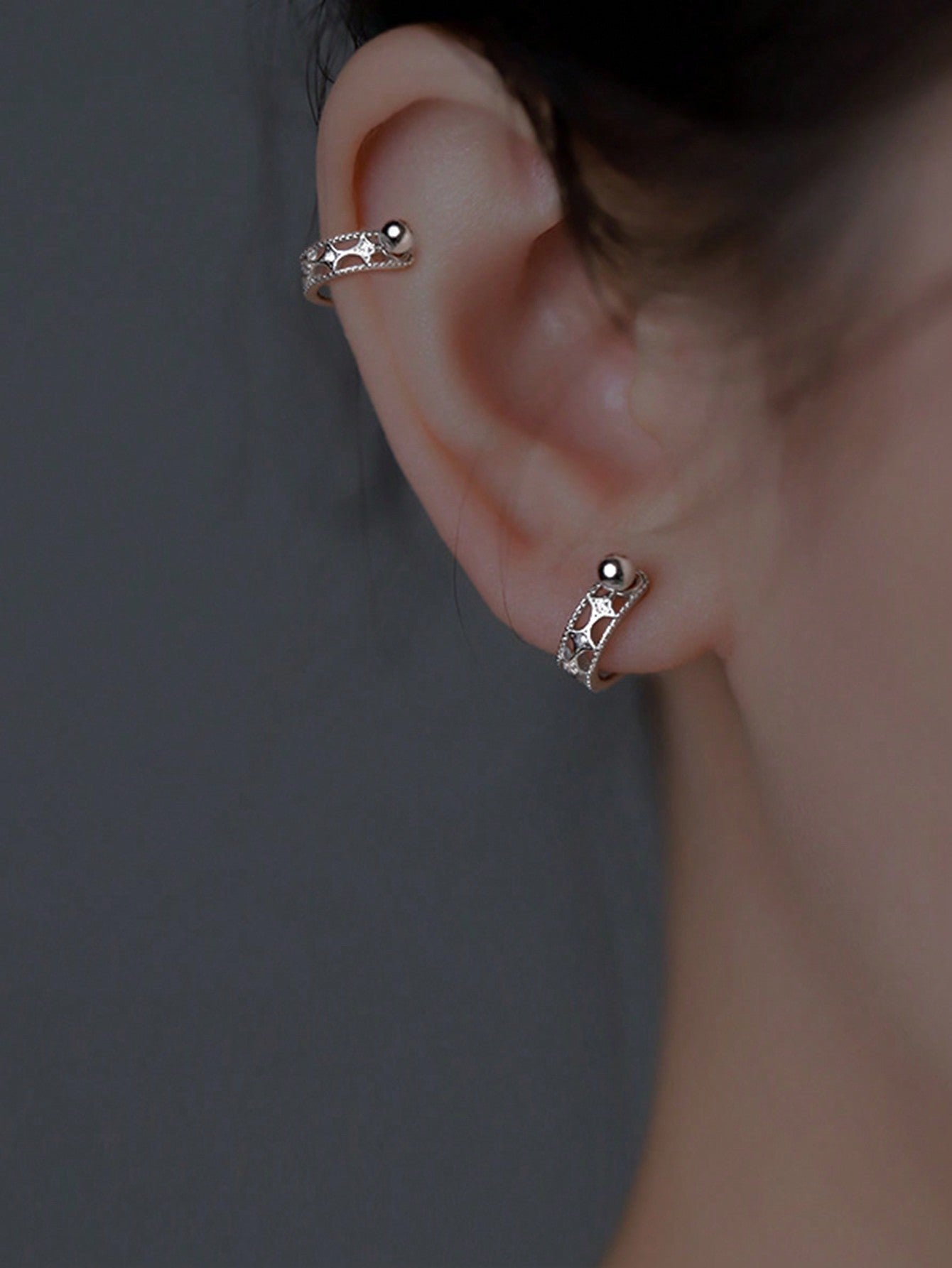 Rhinestone Decor Stud Earrings
