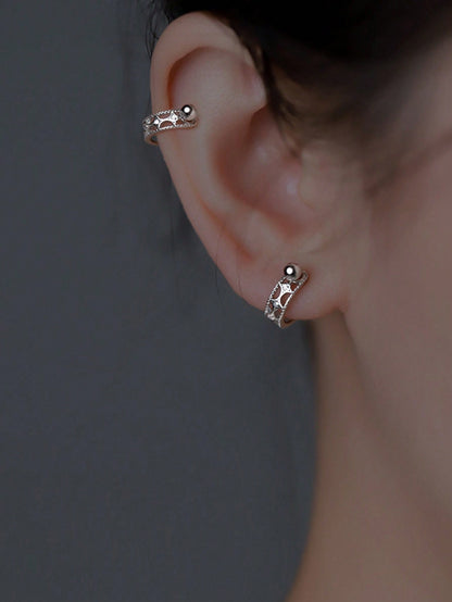 Rhinestone Decor Stud Earrings