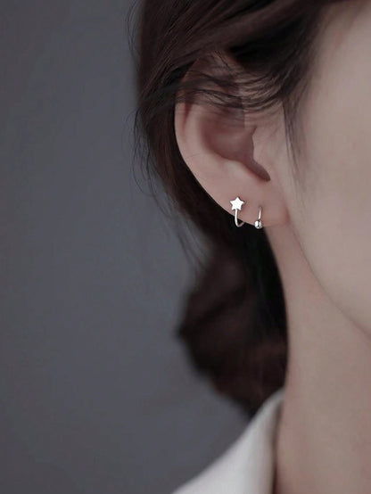 Rhinestone Decor Stud Earrings