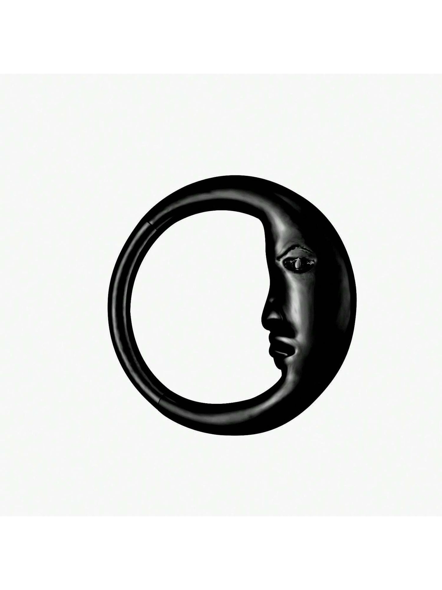 Titanium Moon Face Septum Ring – 16G