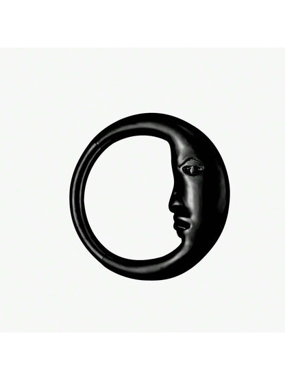 Titanium Moon Face Septum Ring – 16G