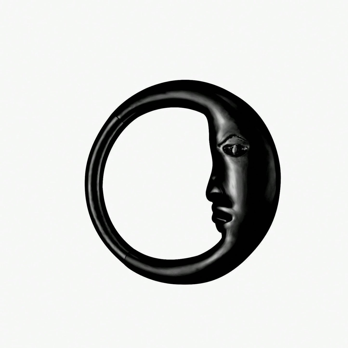 Titanium Moon Face Septum Ring – 16G