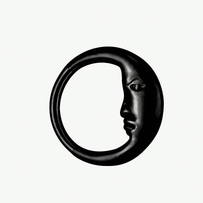 Titanium Moon Face Septum Ring – 16G