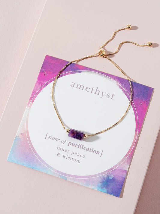 Harmony Crystal Bracelet with Description Card - Find Balance and Calm with this Healing Stone