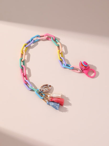 Whimsical Seashell Tassel Anklet