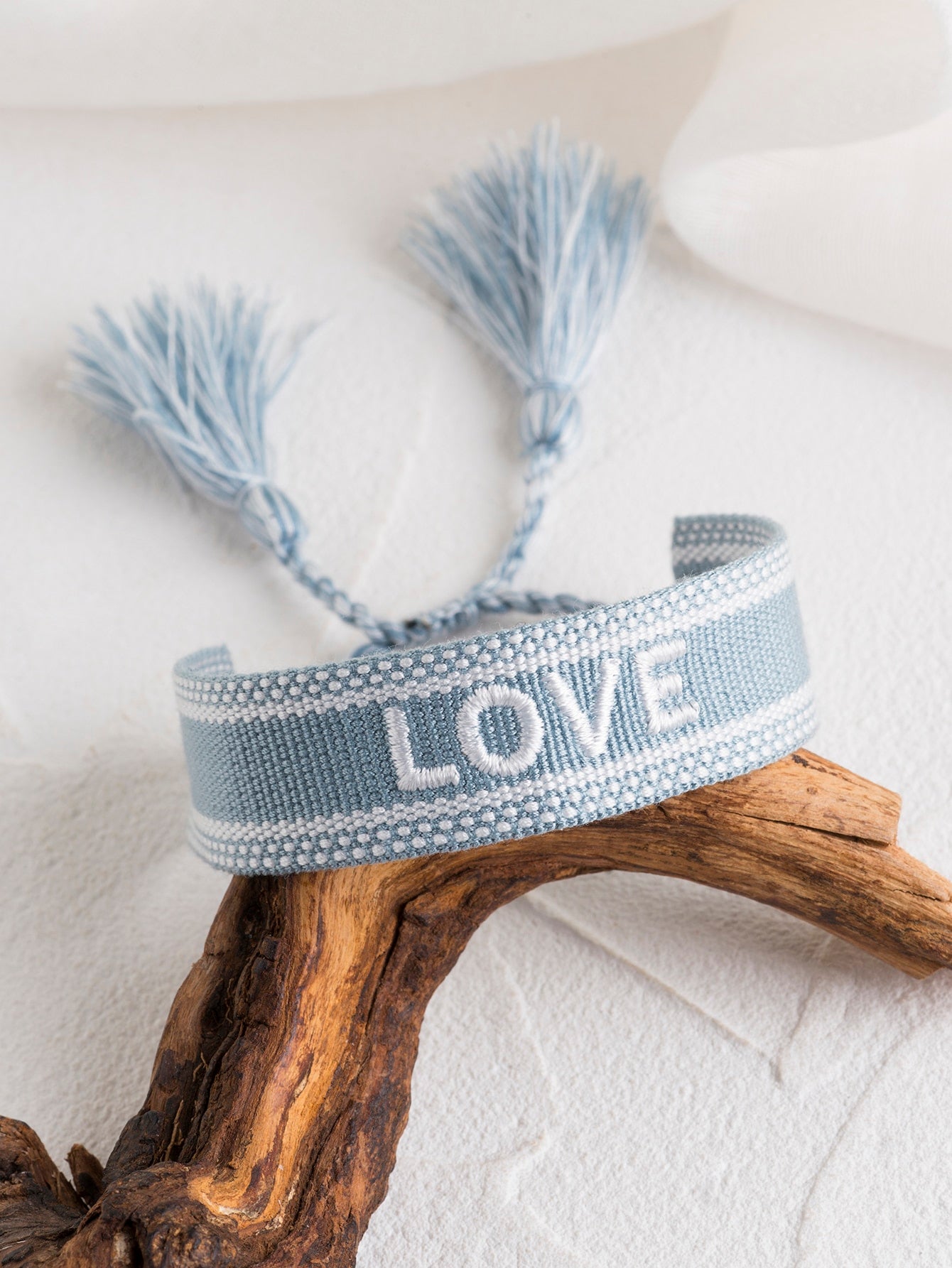 Love Letter Embroidery Tassel Bracelet