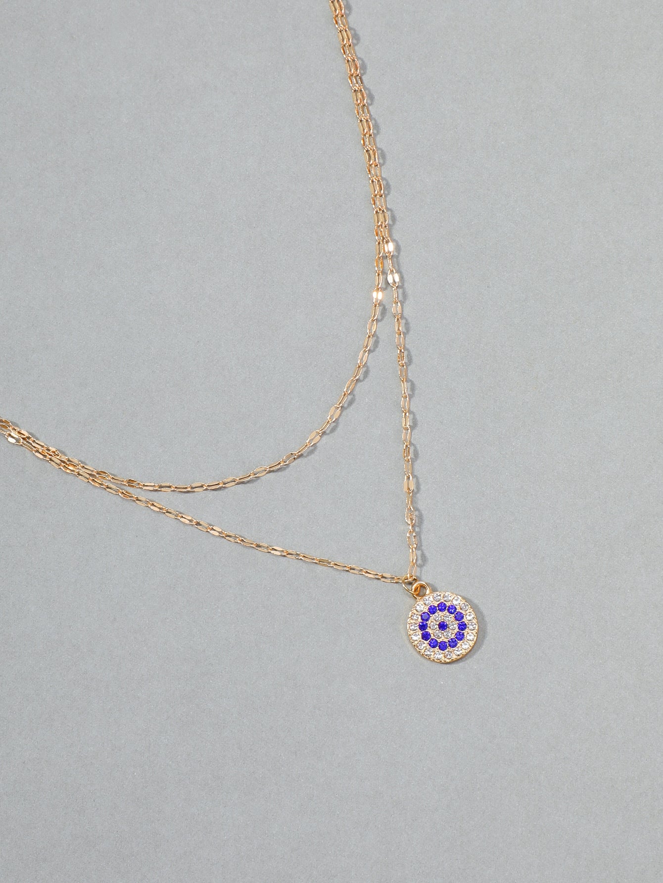 Sparkling Evil Eye Layered Necklace