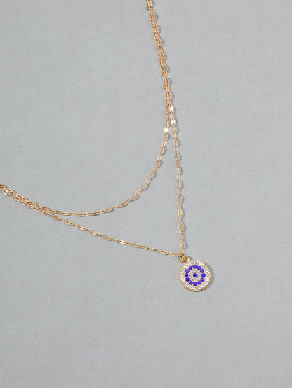 Sparkling Evil Eye Layered Necklace