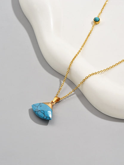 Turquoise Treasures - A Sector Charm Necklace for the Modern Adventurer"