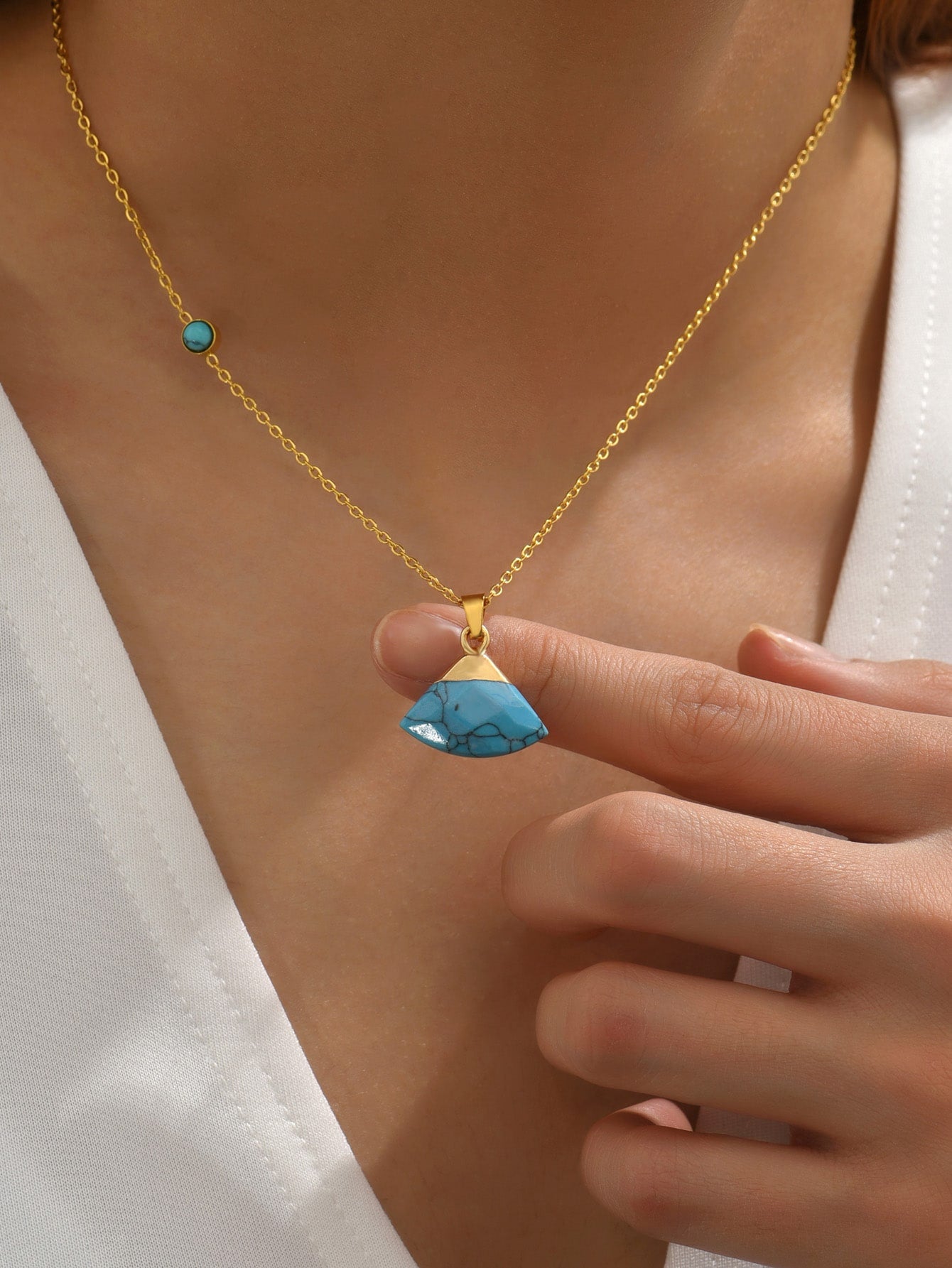 Turquoise Treasures - A Sector Charm Necklace for the Modern Adventurer"