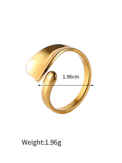 leek Minimalist Cuff Ring for Women