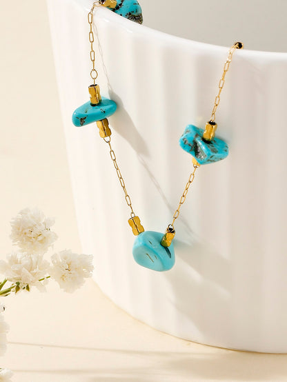 Tranquil Turquoise Stone Necklace