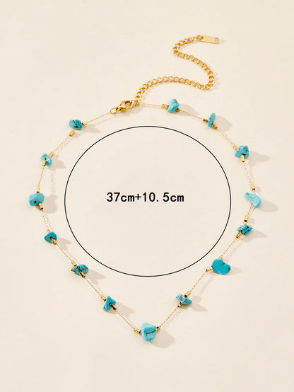 Tranquil Turquoise Stone Necklace